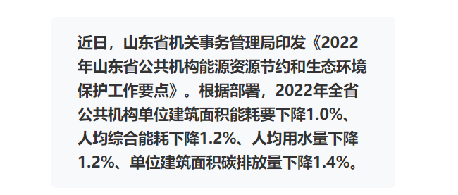 山东大力推动公共机构节能降碳